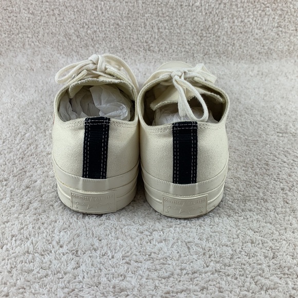 Converse Comme Des Garcons Play White Canvas Mens 11 / Womens 13 - Picture 4 of 7